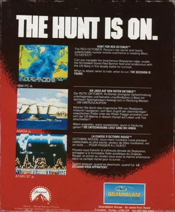 Hunt for Red October, The - The Movie box cover back